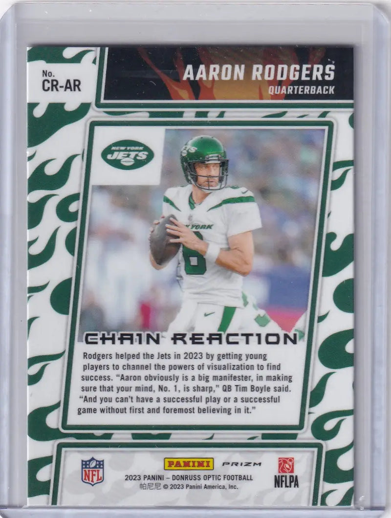 2023 Panini Donruss Optic #CR-AR Aaron Rodgers - New York Jets - Football Card Single