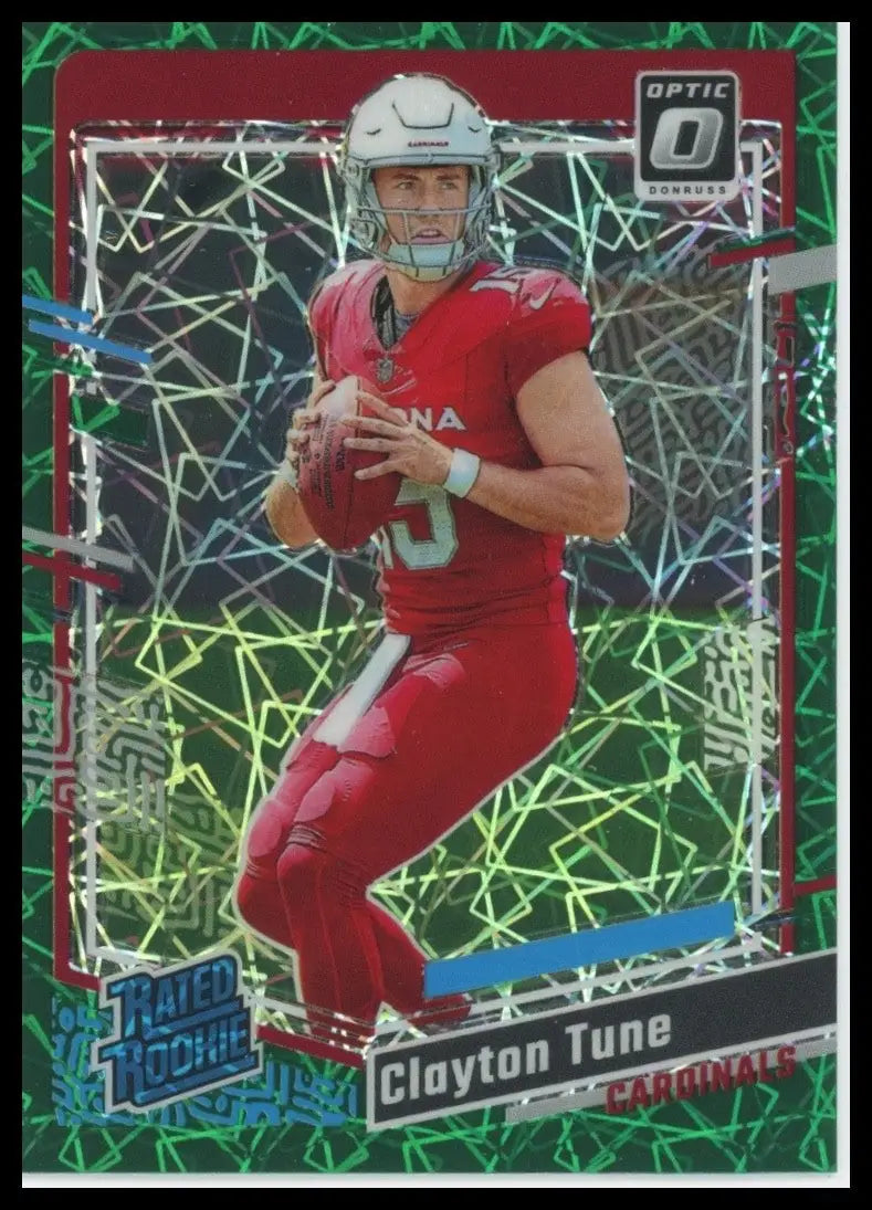 2023 Panini Donruss Optic Green Velocity Rookie Clayton Tune #202 Cardinals NFL - Football Card Single