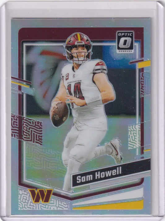 2023 Panini Donruss Optic Holo #198 Sam Howell - Washington Commanders - Football Card Single