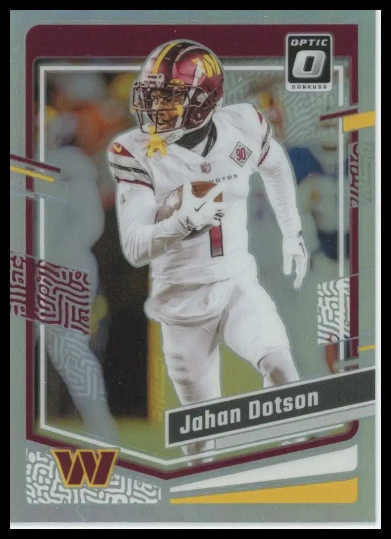 2023 Panini Donruss Optic Holo Jahan Dotson #196 Washington Commanders Football - Football Card Single