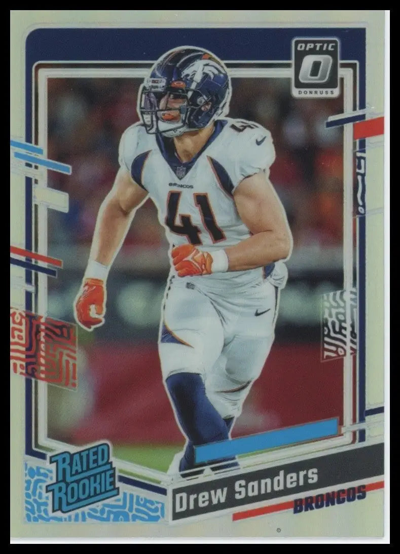 2023 Panini Donruss Optic Holo Rookie Drew Sanders #230 Denver Broncos Football - Football Card Single