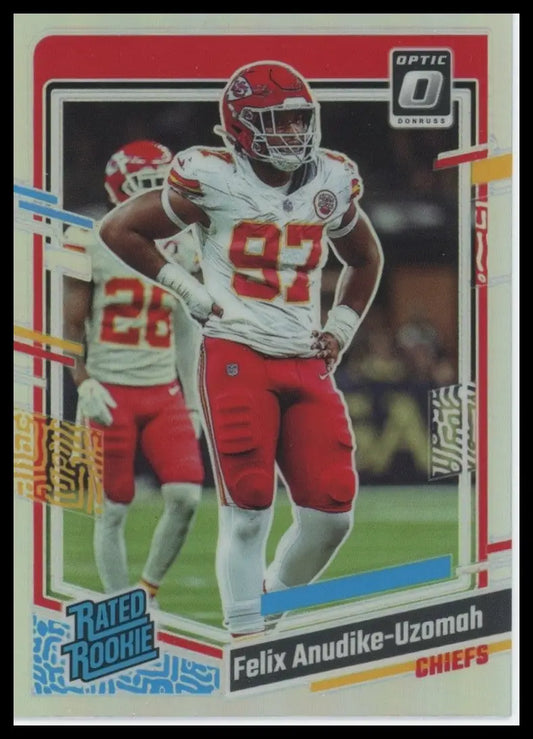 2023 Panini Donruss Optic Holo Rookie Felix Anudike Uzomah #256 KC Chiefs Card - Football Card Single