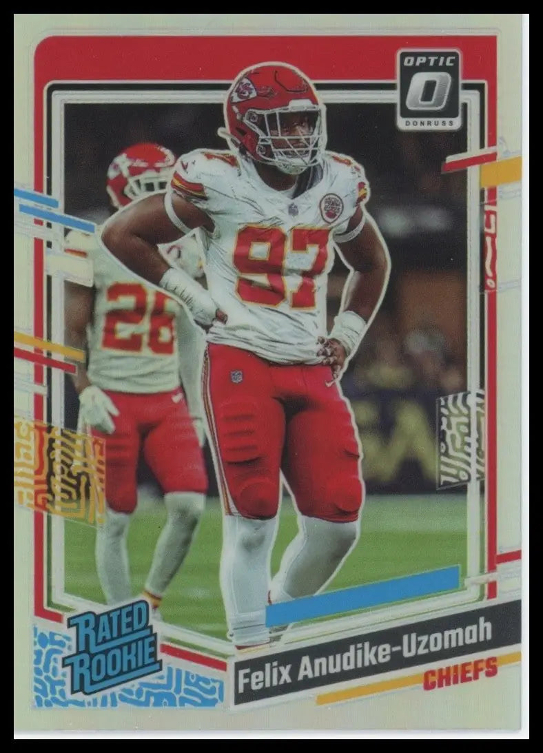 2023 Panini Donruss Optic Holo Rookie Felix Anudike Uzomah #256 KC Chiefs Card - Football Card Single
