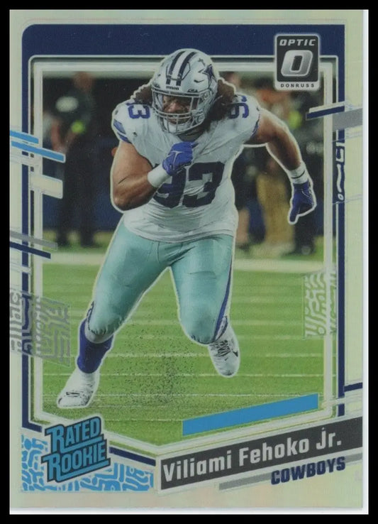 2023 Panini Donruss Optic Holo Rookie Viliami Fehoko Jr #229 Dallas Cowboys Card - Football Card Single