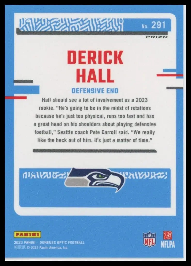 2023 Panini Donruss Optic Pink Rookie Derick Hall #291 Seattle Seahawks Football - Football Card Single
