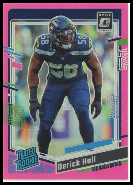 2023 Panini Donruss Optic Pink Rookie Derick Hall #291 Seattle Seahawks Football - Football Card Single