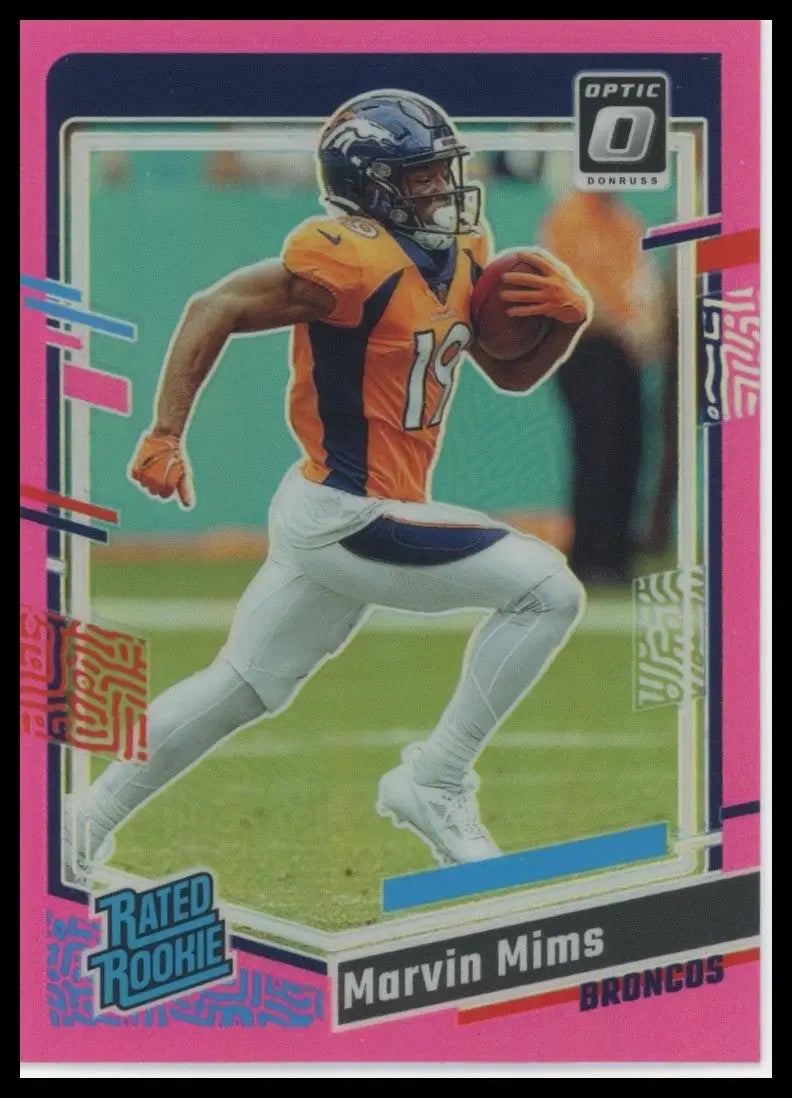 2023 Panini Donruss Optic Pink Rookie Marvin Mims #231 Dever Broncos Football - Football Card Single