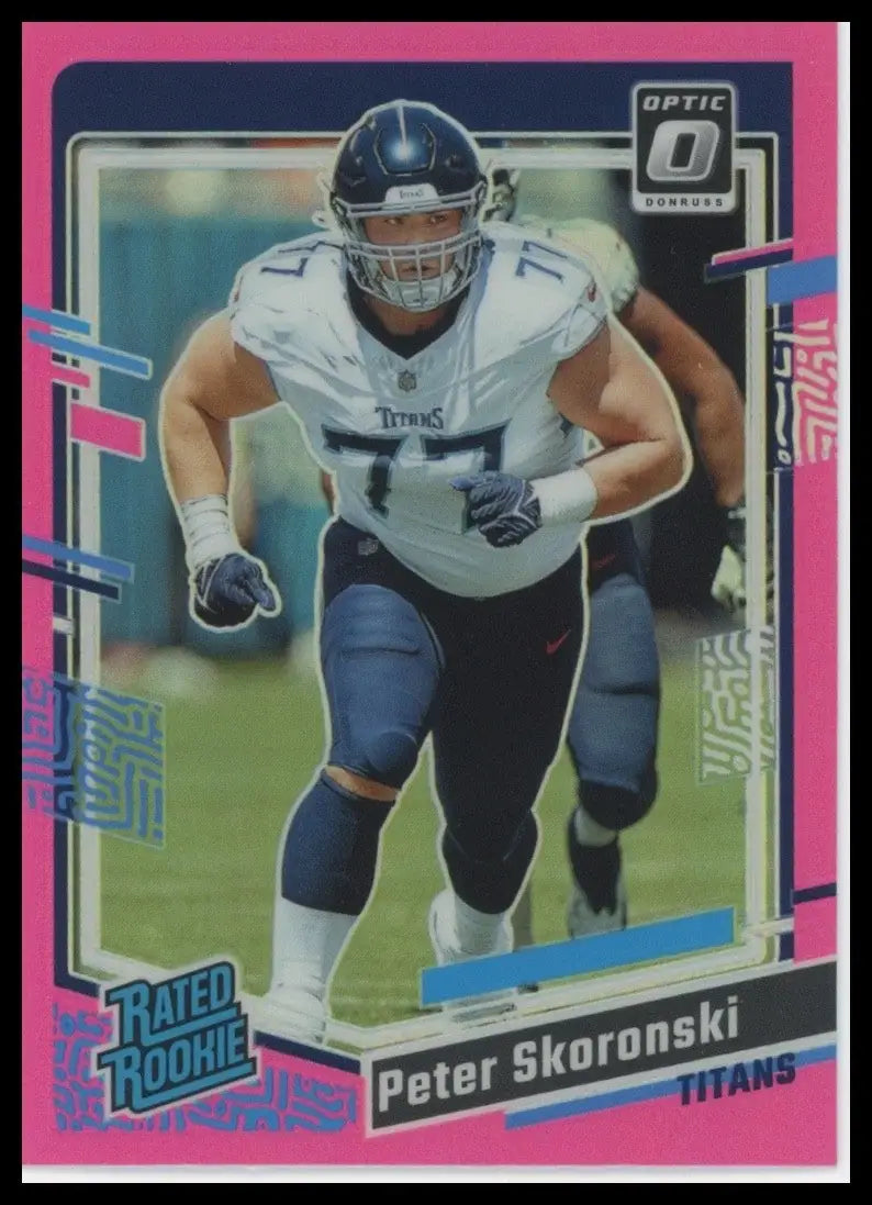 2023 Panini Donruss Optic Pink Rookie Peter Skoronski #296 Tennesee Titans Card - Football Card Single
