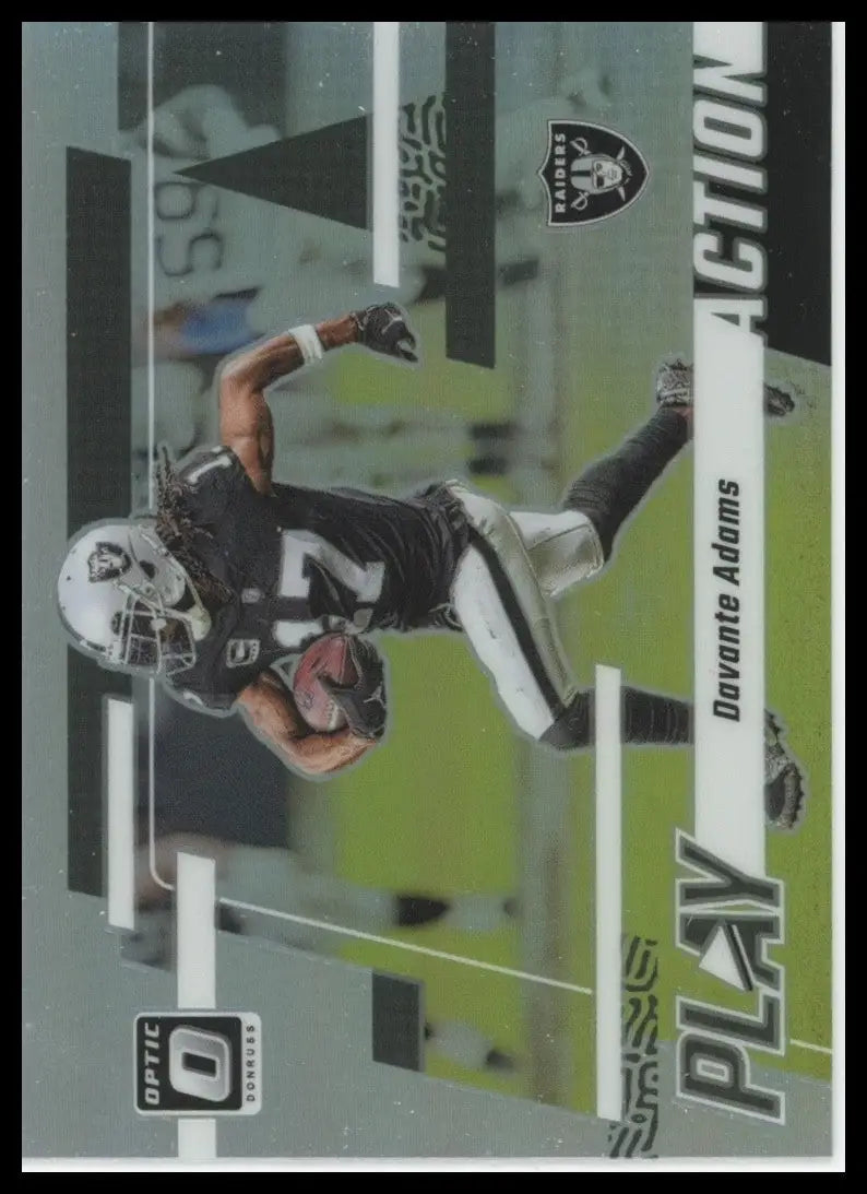 2023 Panini Donruss Optic Play Action Holo Davante Adams Las Vegas Raiders Card - Football Card Single