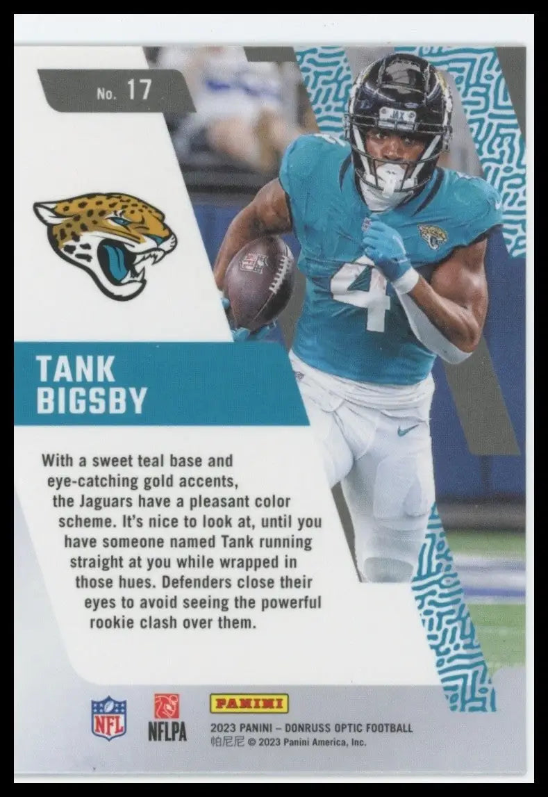 2023 Panini Donruss Optic Primary Colors Tank Bigsby #17 Rookie Jaguars Football - Football Card Single