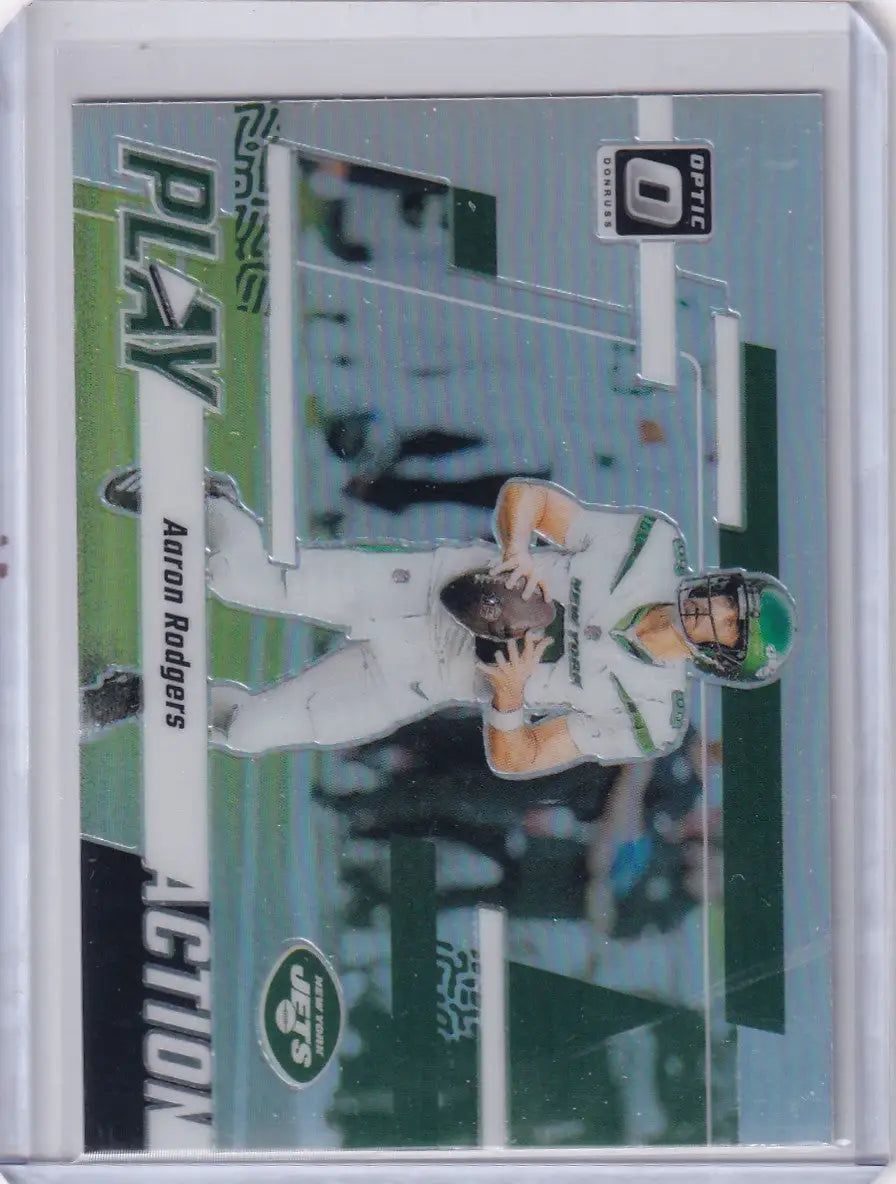 2023 Panini Donruss Optic Prizm #1 Aaron Rodgers - New York Jets - Football Card Single