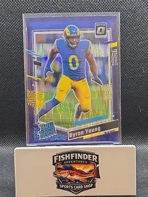 2023 Panini Donruss Optic - Rated Rookie Byron Young #266 Purple Shock Prizm... - Football Card Single