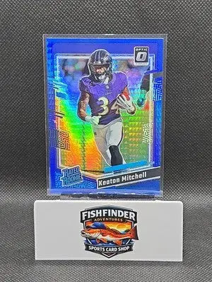 2023 Panini Donruss Optic - Rated Rookie Keaton Mitchell #207 Blue Hyper...