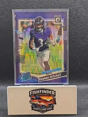 2023 Panini Donruss Optic - Rated Rookie Keaton Mitchell #207 Purple Shock Prizm - Football Card Single