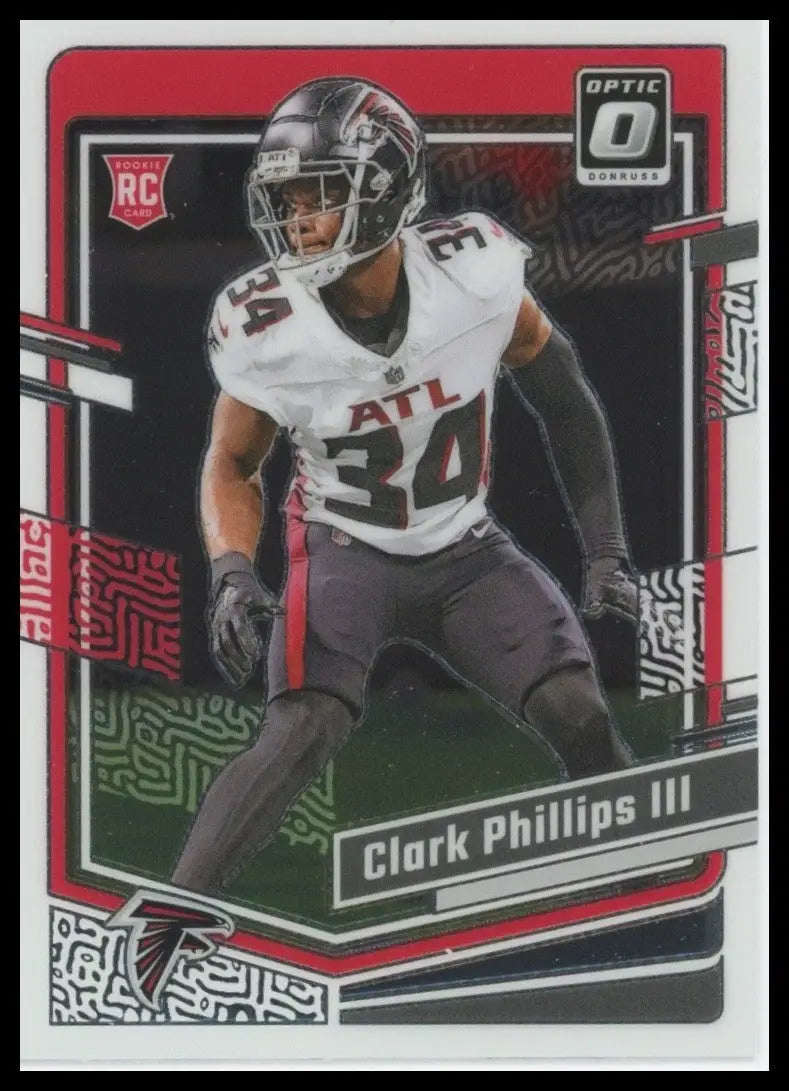 2023 Panini Donruss Optic Rookie Clark Phillips III #8 Atlanta Falcons Football - Football Card Single
