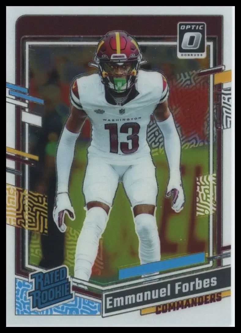 2023 Panini Donruss Optic Rookie Emmanuel Forbes #299 Washington Commanders Card - Football Card Single