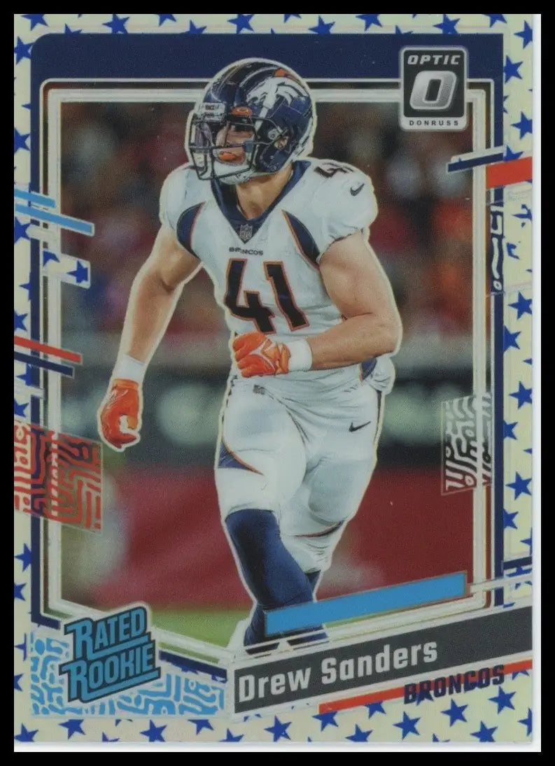 2023 Panini Donruss Optic Stars Rookie Drew Sanders #230 Denver Broncos Football - Football Card Single