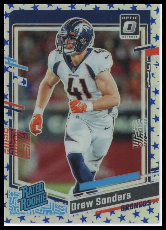 2023 Panini Donruss Optic Stars Rookie Drew Sanders #230 Denver Broncos Football - Football Card Single