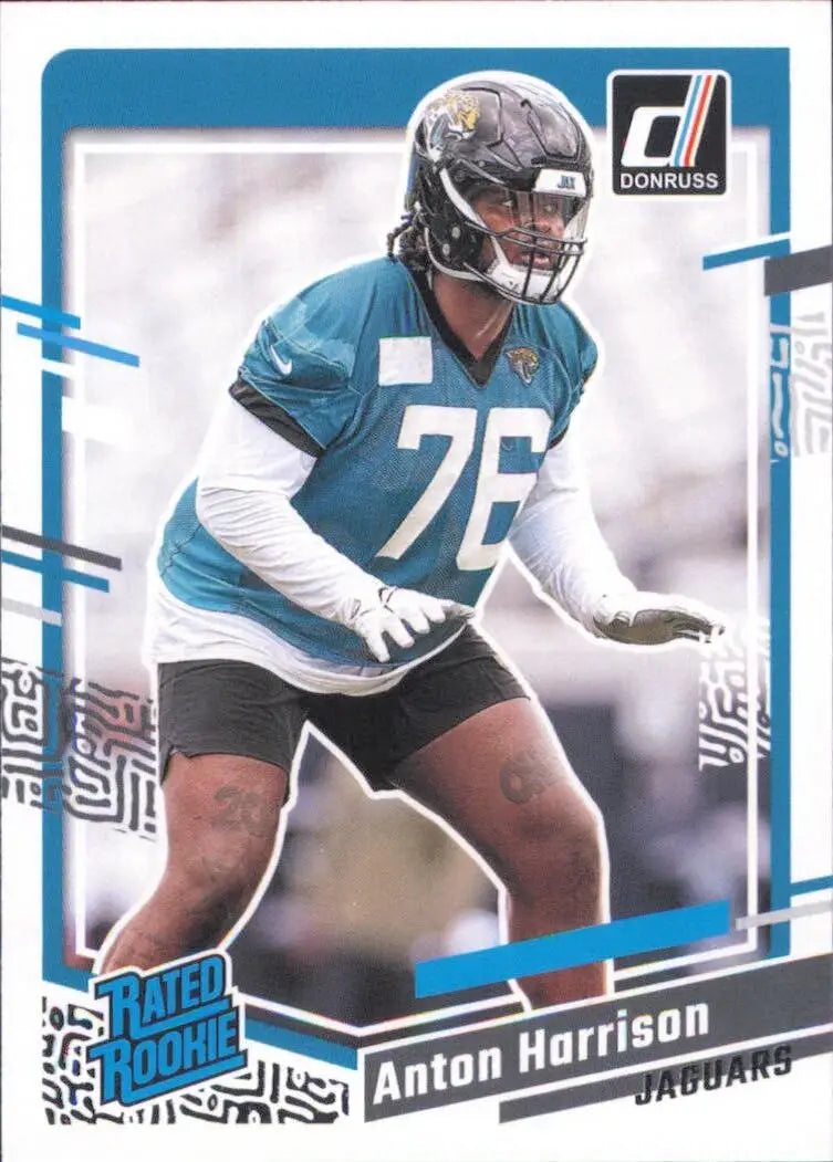 2023 Panini Donruss Rated Rookie #347 Anton Harrison Jacksonville Jaguars Card - Football Card Single