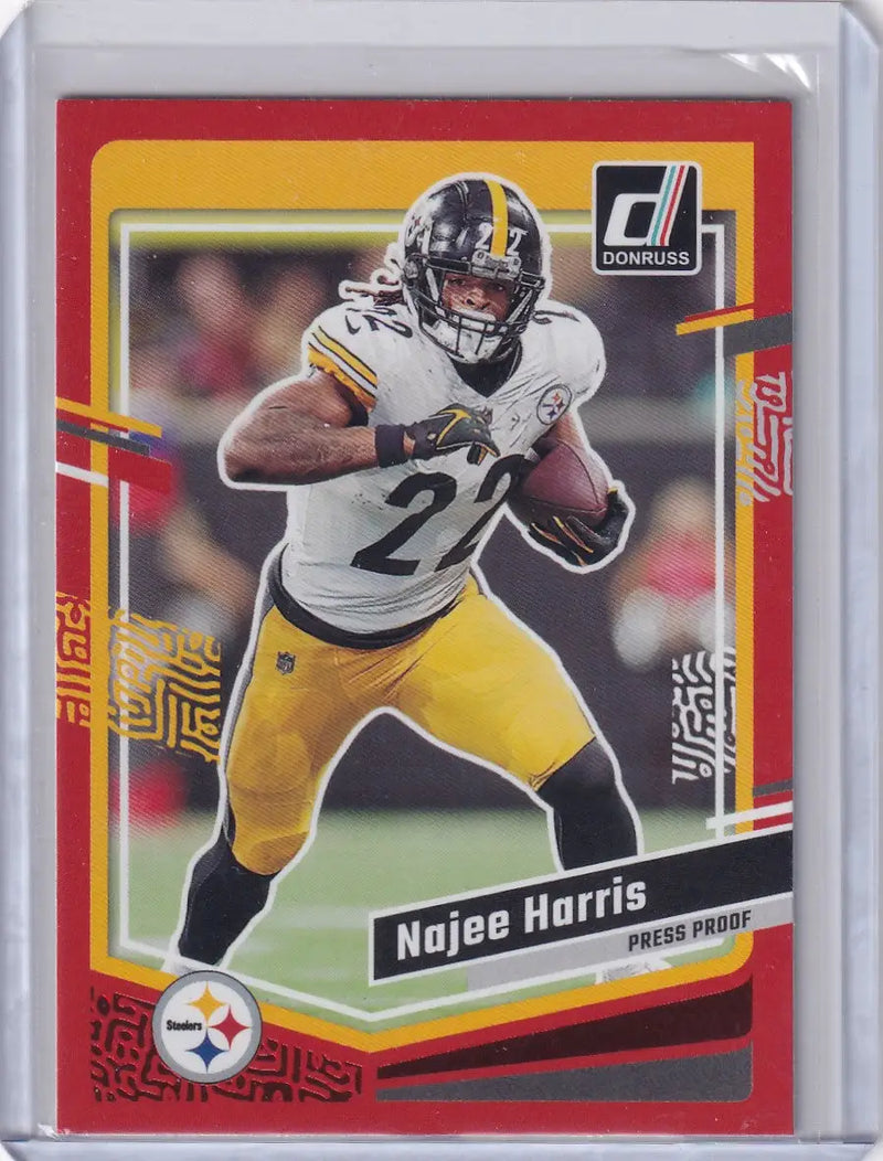 2023 PaninI Donruss Red Press Proof #252 Najee Harris - Pittsburgh Steelers - Football Card Single