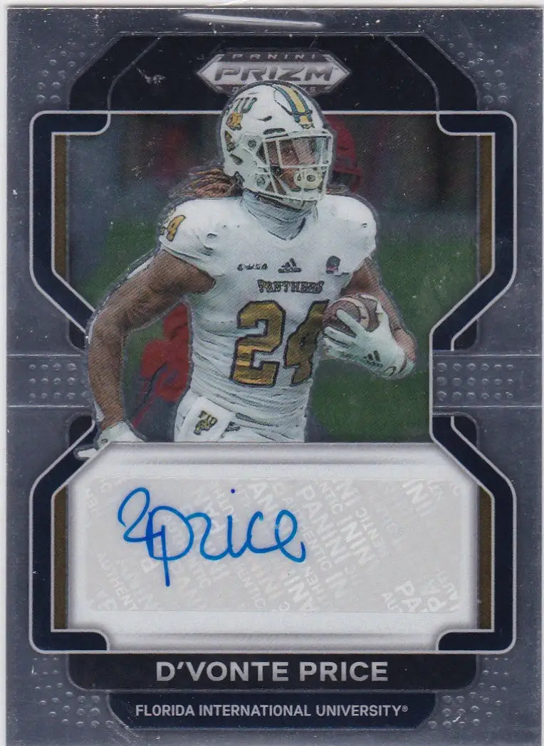 2023 Panini Draft Picks #RA-DVP D’Vonte Price AUTO RC - Football Card Single