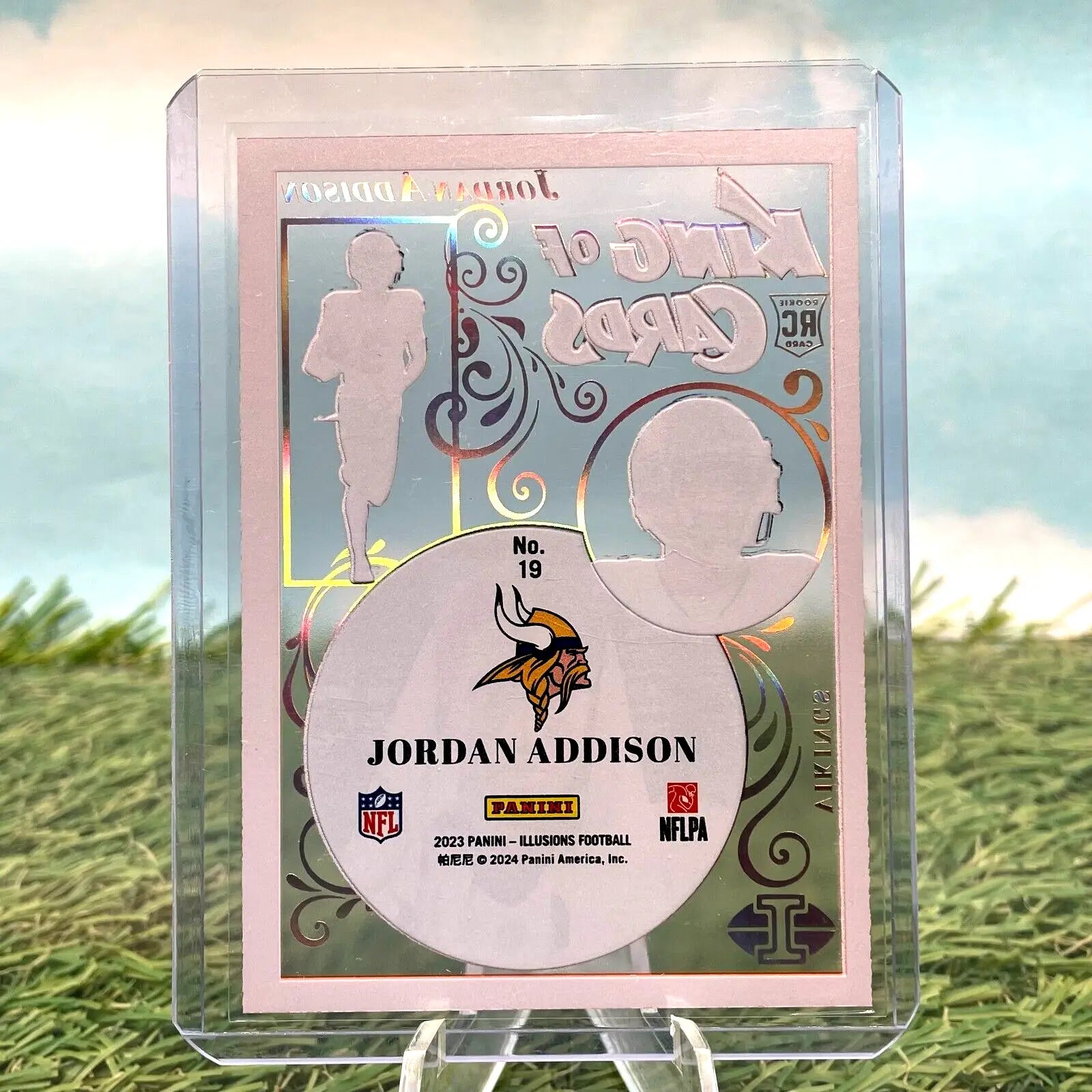 Jordan Addison 2023 Panini Illusions King of Cards Orange trading card image