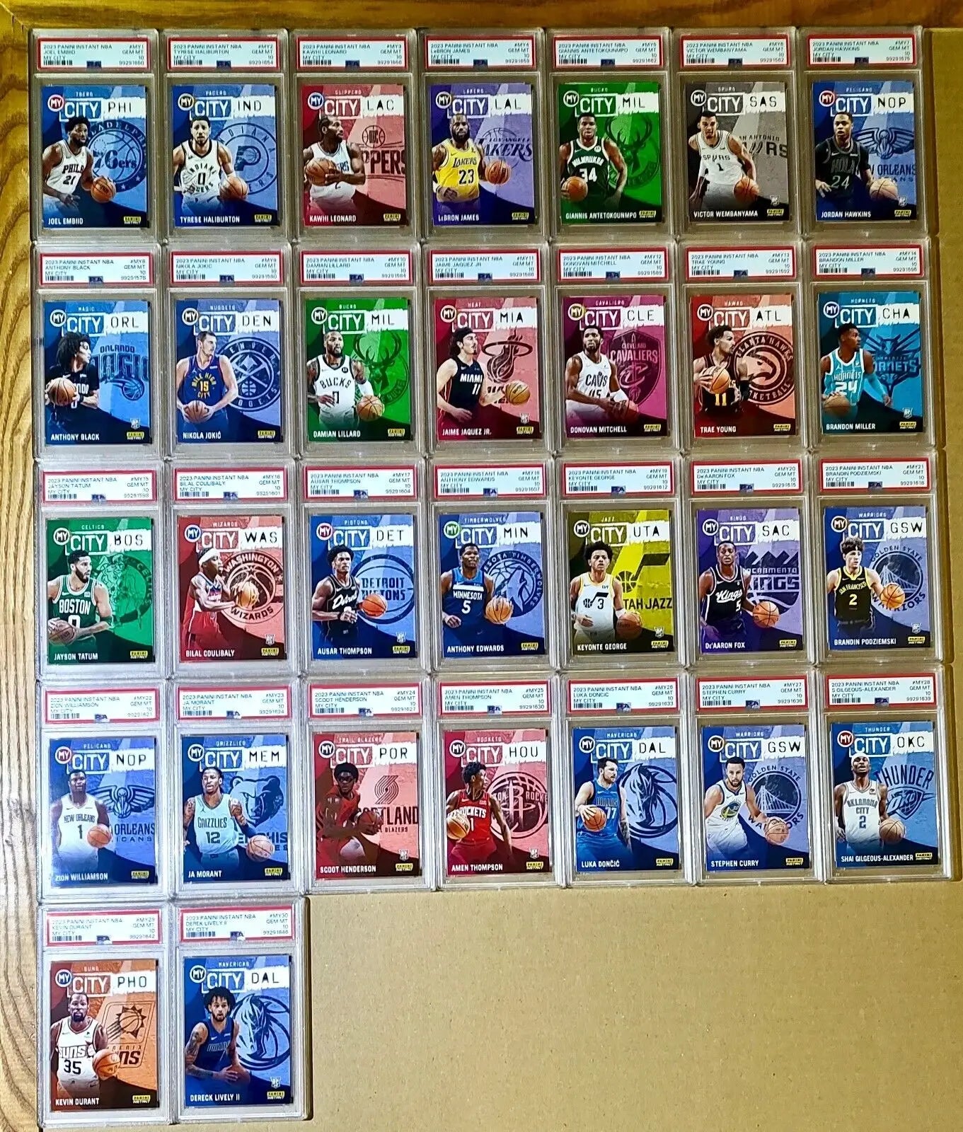 2023 Panini Instant MyCity NBA Complete 30 Card Basketball Set PSA 10 Gem Mint - Other
