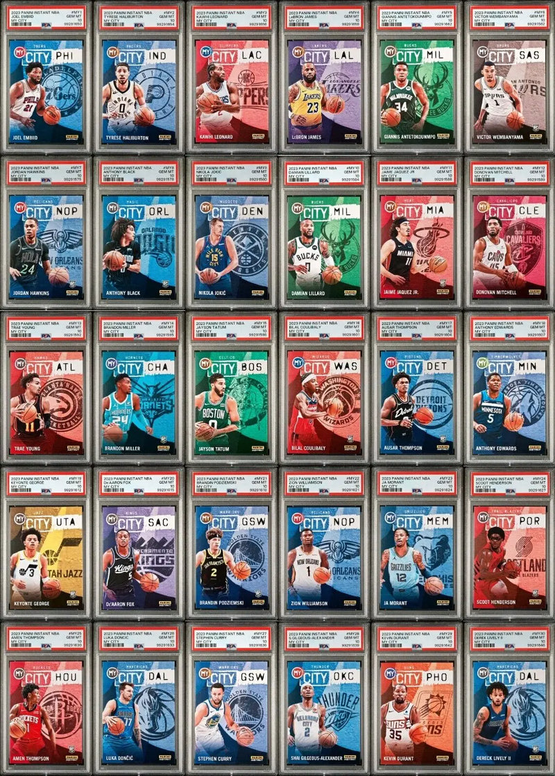 2023 Panini Instant MyCity NBA Complete 30 Card Basketball Set PSA 10 Gem Mint - Other