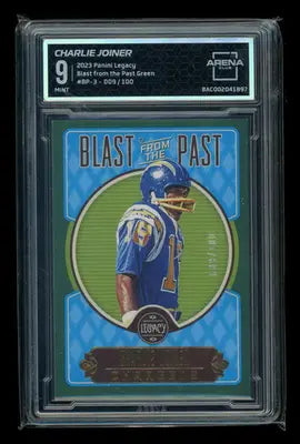 2023 Panini Legacy Blast from the Past Green Charlie Joiner #BP-3 009/100 AC 9 - Football Card Single