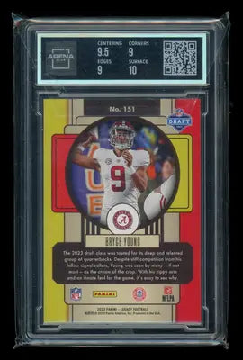 2023 Panini Legacy Bryce Young #151 Football Arena Club 9.5 - Football Card Single
