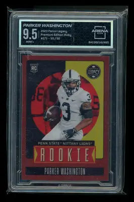 2023 Panini Legacy Premium Edition Ruby Parker Washington #171 50/50 RC AC 9.5 - Football Card Single