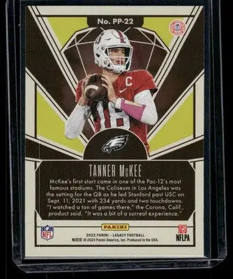 2023 Panini Legacy Prized Prospects Tanner McKee #PP-22 RC Football - Football Card Single