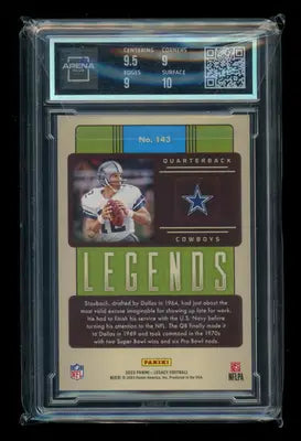 2023 Panini Legacy Red Roger Staubach #143 146/299 Football Arena Club 9.5 - Football Card Single