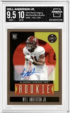 2023 Panini Legacy Will Anderson Jr Rookie Premium Pen Bronze Auto 17/100 - Football Card Single