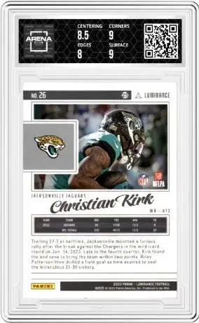 2023 Panini Luminance Christian Kirk #26 Football Arena Club 8.5 - Football Card Single