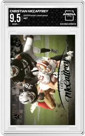 2023 Panini Luminance Christian McCaffrey #87 Football Arena Club 9.5 - Football Card Single