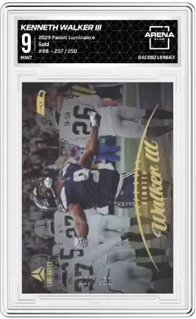 2023 Panini Luminance Kenneth Walker III #88 Gold 207/250 Football Arena Club 9 - Football Card Single