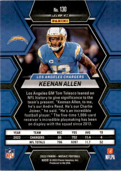 2023 Panini Mosaic #130 Keenan Allen Silver - Football Card Single