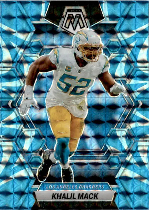 2023 Panini Mosaic #132 Khalil Mack Reactive Blue Mosaic - Football Card Single