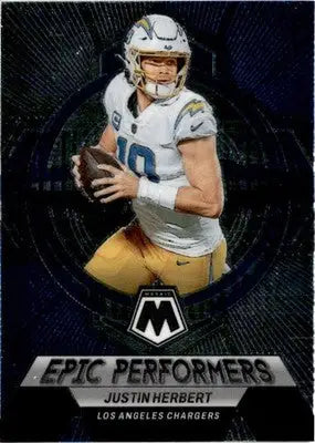 2023 Panini Mosaic #EP-JH Justin Herbert Epic Performers - Football Card Single