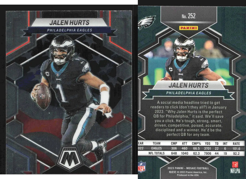 2023 Panini Mosaic JALEN HURTS #252 Philadelphia Eagles - Football Card Single