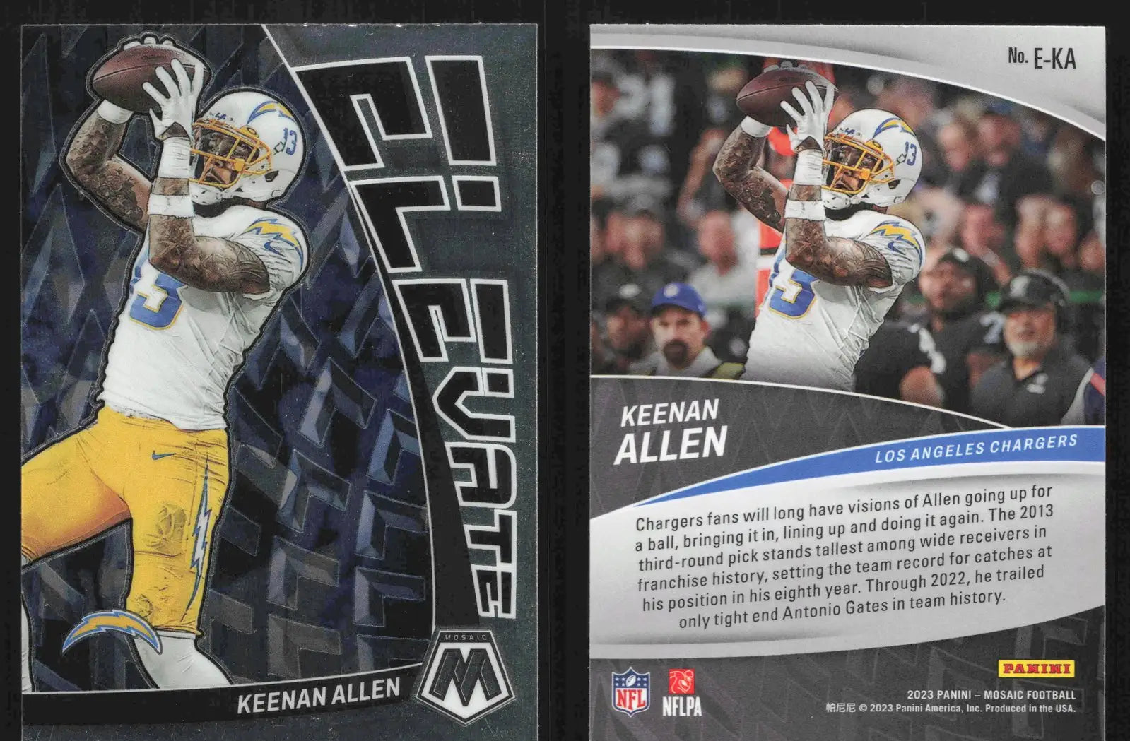 2023 Panini Mosaic KEENAN ALLEN #E-KA Elevate Los Angeles Chargers - Football Card Single