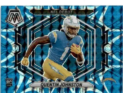 2023 Panini Mosaic #ND-16 Quentin Johnston Reactive Blue Mosaic - Football Card Single