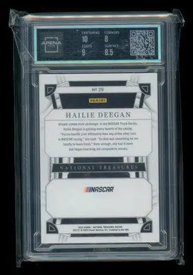 2023 Panini National Treasures Midnight Hailie Deegan #29 01/20 Arena Club 8.5 - Racing Card Single