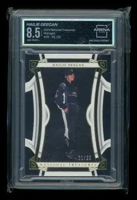 2023 Panini National Treasures Midnight Hailie Deegan #29 01/20 Arena Club 8.5 - Racing Card Single