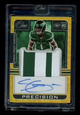 2023 Panini One Prizm Ahmad ’Sauce’ Gardner #303 Gold Autograph Patch 05/15 RC - Football Card Single