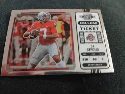 2023 Panini Optic - College Ticket. C.J. Stroud #2 (RC). Ohio State. NRMT+ - Football Card Single