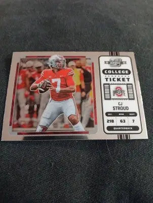 2023 Panini Optic - College Ticket. C.J. Stroud #2 (RC). Ohio State. NRMT+ - Football Card Single