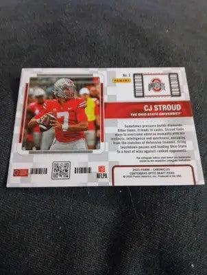 2023 Panini Optic - College Ticket. C.J. Stroud #2 (RC). Ohio State. NRMT+ - Football Card Single
