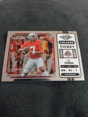 2023 Panini Optic - College Ticket. C.J. Stroud #2 (RC). Ohio State. NRMT+ - Football Card Single
